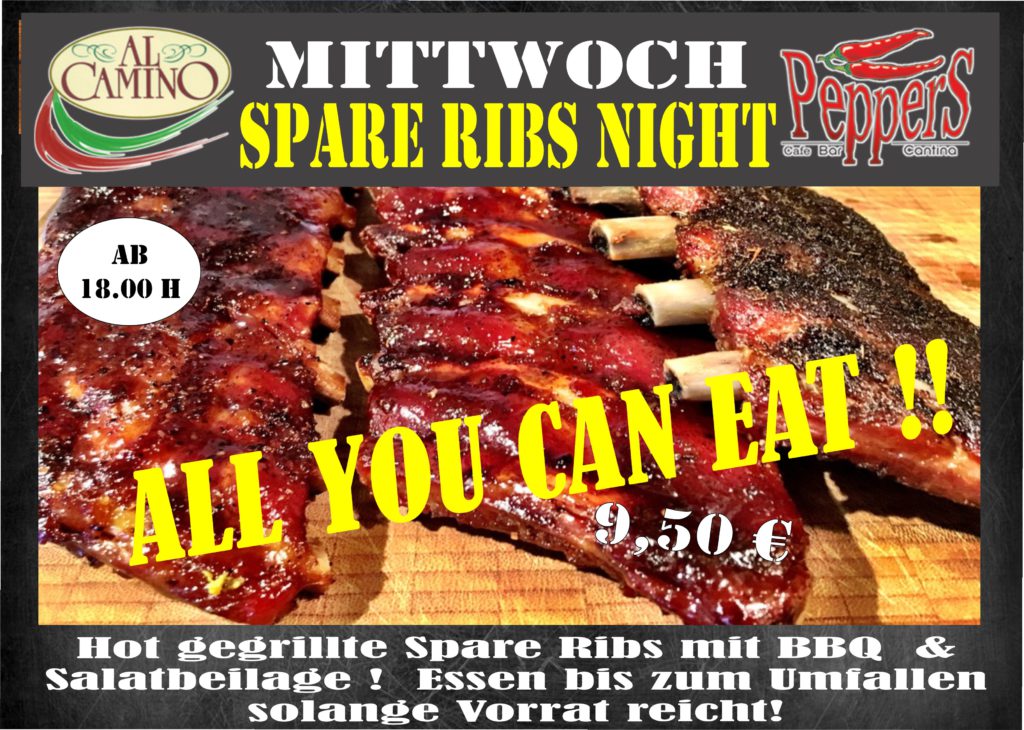Am Mittwoch Spare-Ribs ALL YOU CAN EAT in Regensburg